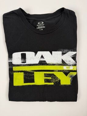Oakley Black Tee with White Logo Print